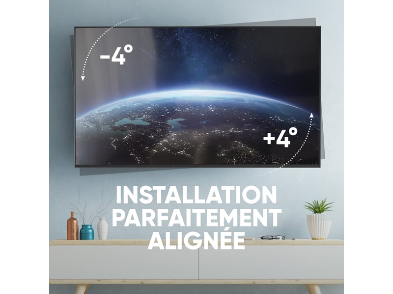 Support TV Pied Sur Pied 1,6m Pour 43-85" - Pivotant 50° Inclinable 12° Hauteur Réglable