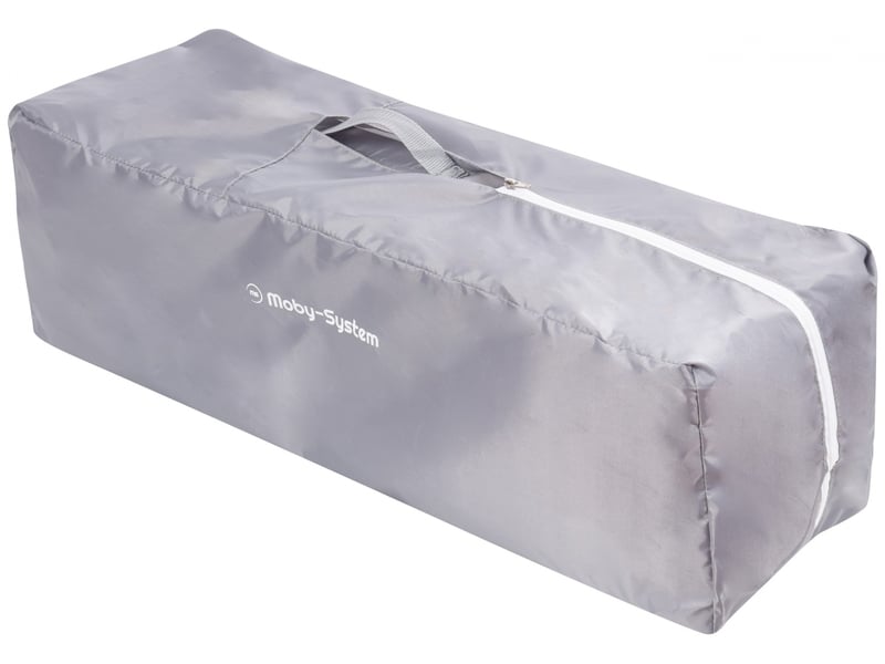 Lit Bébé 3 En 1 Moby-System Luna - Gris, 7 Niveaux Hauteur, Paroi Amovible, 0-9kg