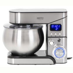 Robot Pétrin Kitchencook Inspiron Grey 600W – Bol 5L Inox, 8 Vitesses + Pulse, Mouvement Planétaire, Kit Pâtisserie Complet