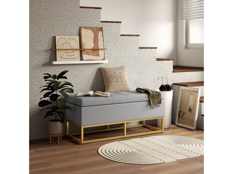 Red Barrel Studio Banc De Rangement 67 Po En Velours Pour Chambre à Coucher Avec Siège Capitonné