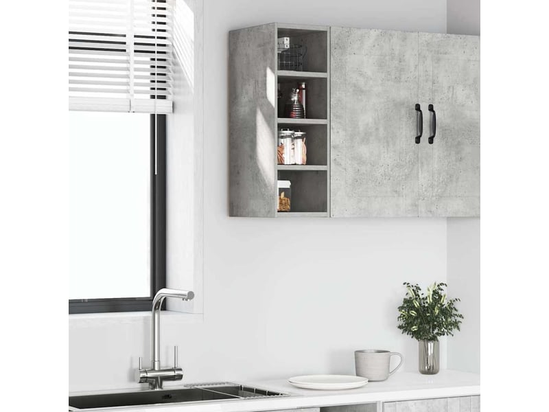 Armoire Suspendue Cuisine Riga - Bois D'ingénierie Blanc, 20x29,5x60 Cm, Charge Max 90 Kg - Gain De Place Mural - 9