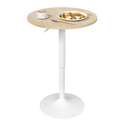 Table Ronde Extensible Table à Manger Ronde Dalia 100cm - Pied Tulipe Métal Noir, Plateau Bois - Pour 4 Personnes - Style Rétro Table Ronde Dalia 4 Places