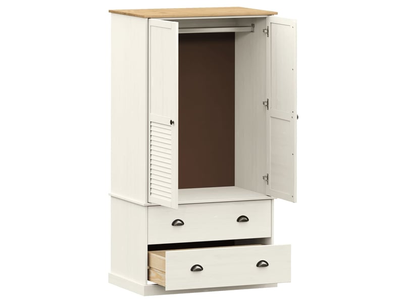 Tringle De Placard En Hêtre Naturel 60 Cm - Avec Supports Et Vis, Facile à Installer Pour Rangement Vêtements