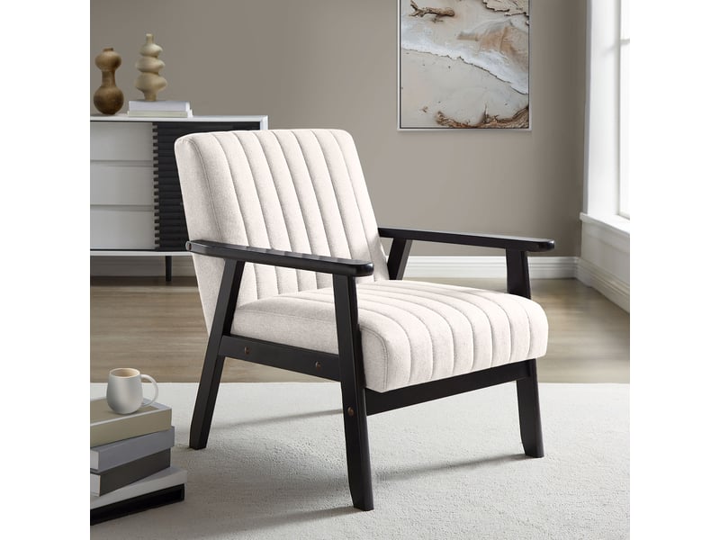 Fauteuil En Bois Vintage Sicaan Erik Tissu Beige ERIK Conforama fauteuil-en-bois-vintage-sicaan-erik-tissu-beige-erik-conforama