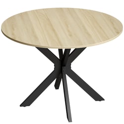 HOMCOM Table à Manger Rectangulaire pour 6-8 Personnes de Style Industriel avec Pieds en Métal