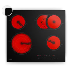 Table Cuisson Vitrocéramique KLARSTEIN Virtuosa 3 Slim - 3 Foyers 5000W, Minuterie, Verrouillage | 45cm Large