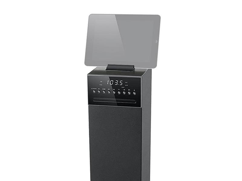 Enceinte colonne BMI Tour de Son Bluetooth 50W NGS SKYCHARM avec Télécommande, Entrée Optique, USB, Radio FM et AUX in (Couleur Noir
