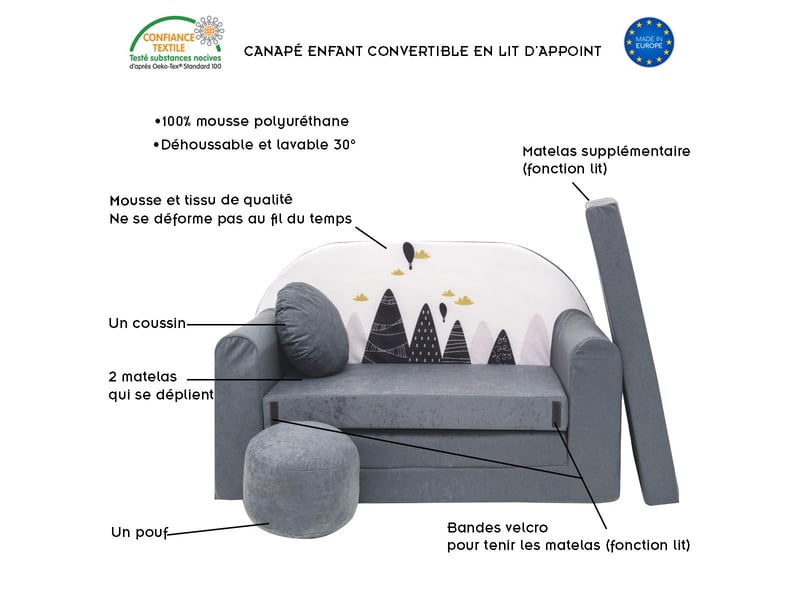 Canapé Convertible Enfant – Parfait Pour Jouer Et Dormir – Avec Matelas Amovible Coussin Et Pouf – 98x160x59 Cm – Leger Et Facile A Plier – Couleur H3 Rose Ours Avec Coeur Canapé Convertible Enfant – Parfait Pour Jouer Et Dormir – Avec Matelas Amovible Coussin Et Pouf – 98x160x59 Cm – Leger Et Facile A Plier – Couleur H3 Rose Ours Avec Coeur