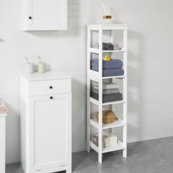 Meuble sous vasque HOMCOM 2 portes avec étagère réglable armoire de rangement pour lavabo 60 x 30 x 70 cm MDF et bambou