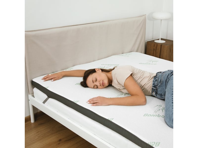 Surmatelas Mousse Confort 200x80x6 Cm - Orthopédique, Housse Respirante - ÖKO-TEX - Made In Germany