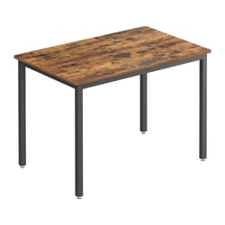 Ensemble Table + 2 Bancs HOMASIS 110x70x75 Cm - Bois Et Acier Style Industriel - Marron - Capacité 95 Kg / 150 Kg - 10