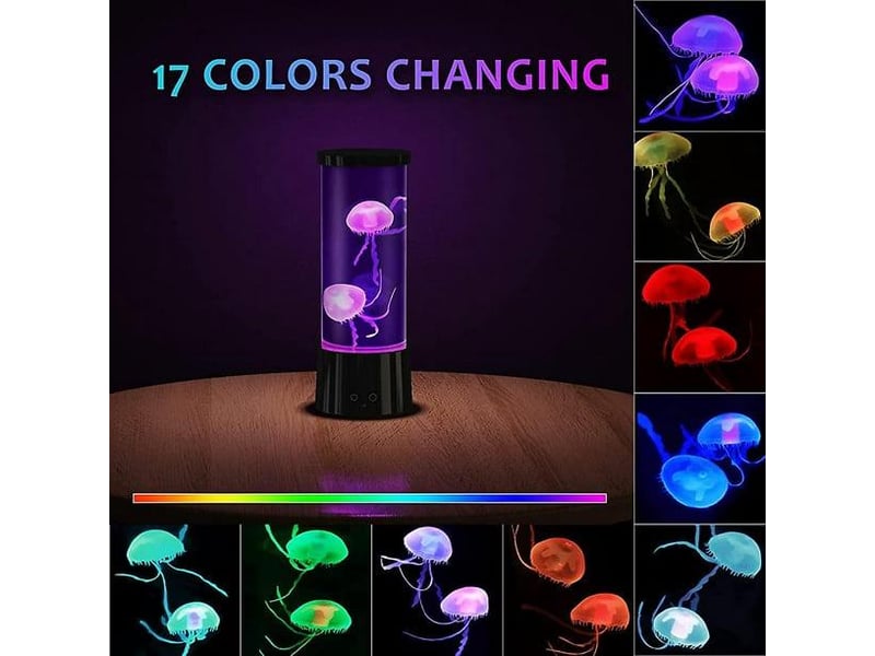 Lampe Méduse 20 Cm USB - 7 Couleurs Changeantes, Décoration Apaisante Avec Méduses Flottantes Pour Chambre, Salon Et Bureau