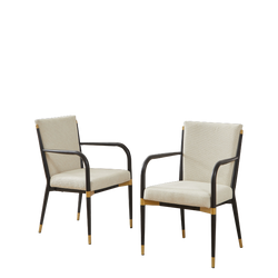 Lot De 6 Chaises MILA En Velours – Gris, Beige, Noir Et Patchwork – Design Confortable
