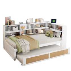 Lit Mezzanine Avec Bureau Et Armoire - Blanc/Lavande - Surface Couchage 80x200 Cm - Échelle à Gauche