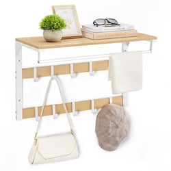 Étagère De Bureau HOMCOM Modulable 2 Pièces - Organisateur Multifonction En Bois Blanc Pour Bureau