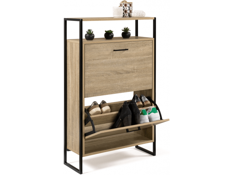 IDMarket - Coiffeuse Luis Miroir Rabattable Design Industriel - Meuble Multifonction Coiffeuse Ou Bureau Pour Petits Espaces