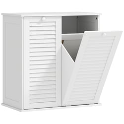 Armoire Murale Salle De Bain En Bambou - 60x40x20 Cm - Porte Et étagères Ouvertes - Design Naturel, Montage Facile - 8