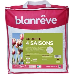 Couette 200x200 Cm Grand Froid - Garnissage 700 GSM Fibre Creuse, Anti-acarien, Lavable Machine, Blanc, Pour 1/2 Personnes - 4