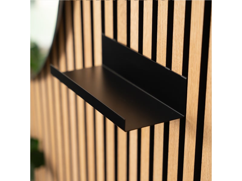 Étagère Murale Flottante Pour Panneaux Acoustiques 25x10 Cm - Métal Noir, Montage Facile