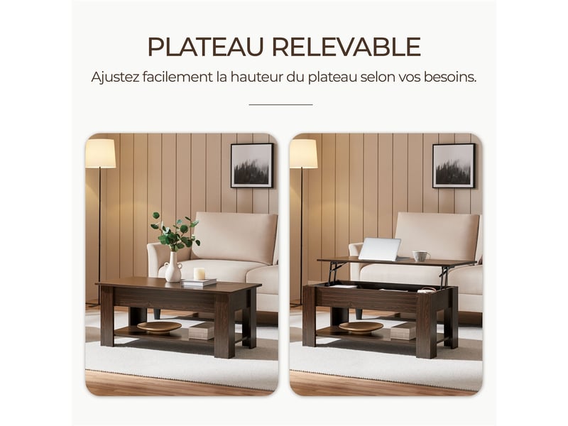 Table basse en bois de faible hauteur moderne pour meubles de salon Table basse en bois de faible hauteur moderne pour meubles de salon