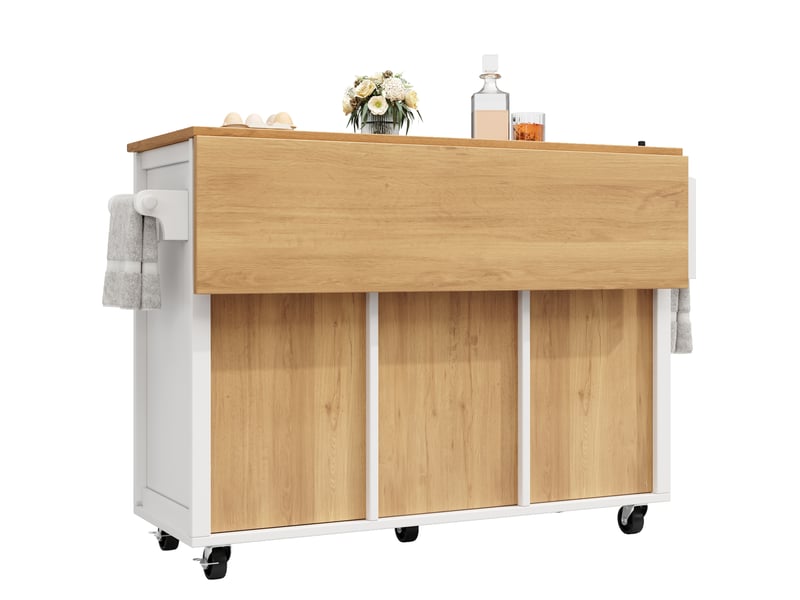 Meuble De Rangement Rotin 80x34x112cm - Armoire Cuisine Salon Naturel Avec 2 Portes