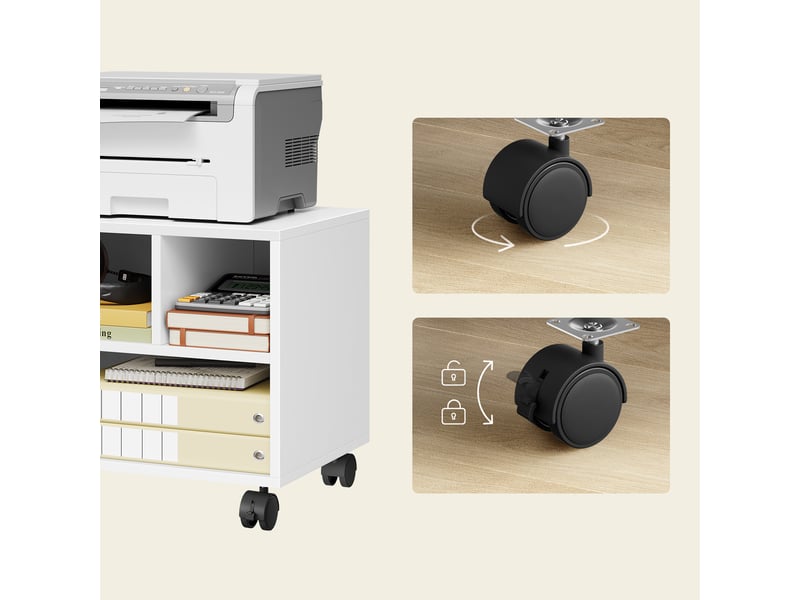 WOLTU Caisson de Bureau à roulettes, Armoire Mobile pour Dossiers