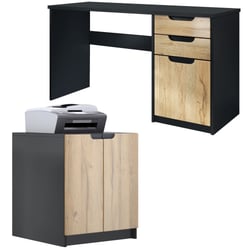 Meuble Imprimante Mobile Avec Roulettes Et étagère Réglable - Noir, 60x60x60 Cm - Bureau, Salon, Rangement Pratique - 8