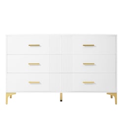DECOMOMO Commode basse à 5 tiroirs pour chambre à coucher, meuble TV avec rangement, commo