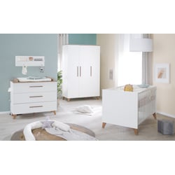 Commode à Langer Malia VitaliSpa - Blanc/Chêne 108x98 Cm - 2 Tiroirs - Évolutive En Commode