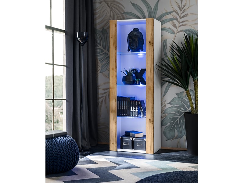 Meuble TV Venice Extreme Furniture - 3 Éléments (Buffet, Armoire, Étagère) - LED - Design Moderne - Anthracite