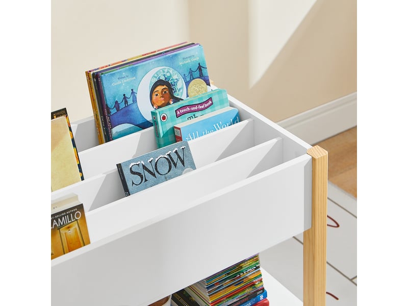 Bibliothèque pour enfants SoBuy KMB26-W - Étagère de rangement Witte à 5 compartiments