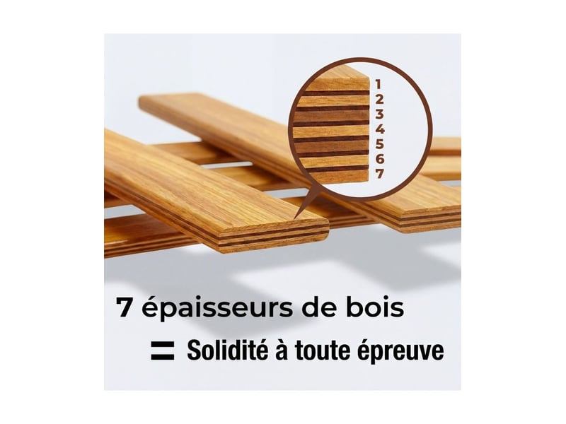 Lot De 5 Lattes Bois Pour Sommier 780x48x8mm - Pour Lit 160, BZ Et Clic-clac - EBAC Literie