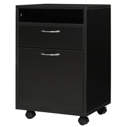 Caisson De Bureau 3 Tiroirs HOMCOM Sur Roulettes Acier Blanc - Rangement Verrouillable