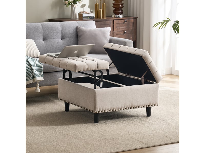 Sac De Sol / Siège Bas SITZOLO - Tissu Beige - Dimensions 140x100x72 Cm - Neuf
