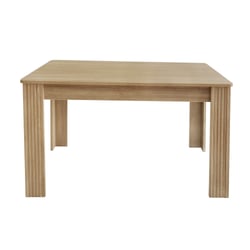 Acheter Table à manger extensible rectangle JULIETTE 6 10 personnes pied central lattes tasseau bois avec rangement 160 200 cm IDMarket ? Comparer chez