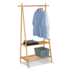 SONGMICS Portemanteau, Porte-vêtements, Portant à vêtements, avec tringle et étagère à chaussures, cadre en acier, pour entrée, chambre, 90 x 44,5 x 173 cm, romantique, Blanc HSR01W