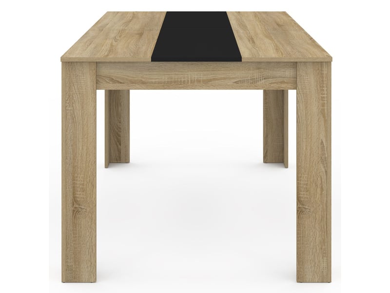 Table à Manger Rectangulaire Moderne 110x70x75cm Pour 4-6 Personnes - Pieds Hêtre Blanc
