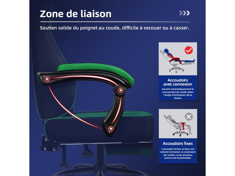 HOTOSYCH Chaise Gaming pour Adulte, Chaise de Bureau Ergonomique avec Dossier réglable, Fauteuil Gaming avec Appui-tête et Soutien Lombaire, Siege Gaming Rotatif avec Accoudoir (Noir et Gris HOTOSYCH Chaise Gaming pour Adulte, Chaise de Bureau Ergonomique avec Dossier réglable, Fauteuil Gaming avec Appui-tête et Soutien Lombaire, Siege Gaming Rotatif avec Accoudoir (Noir et Gris