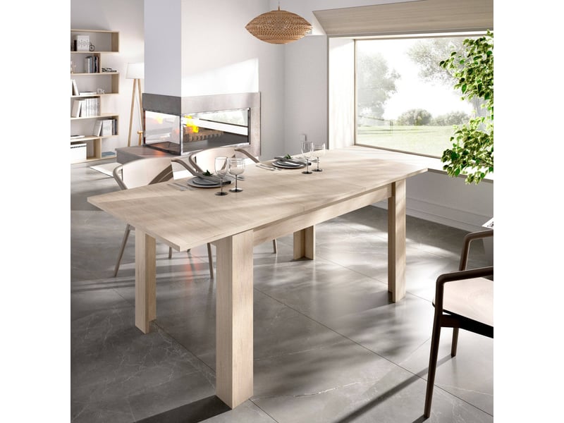 Table à Manger Pliante Extensible Avec Rangement Et Roulettes - 80-140x75x76,3 Cm, Blanc Et Or, Charge 60 Kg