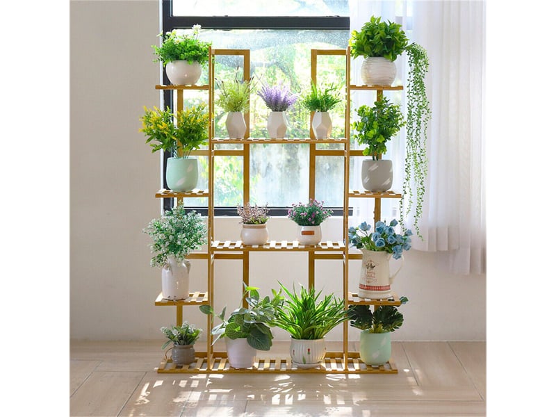 Étagère De Bureau En Bois Massif - Support Pour Plantes Succulentes, Cosmétiques, Décorations - Montage Facile