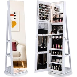 Armoire à Pharmacie Verrouillable HOMCOM - 4 Niveaux, Porte En Verre Dépoli Avec Croix, 30x12x60 Cm - Rouge