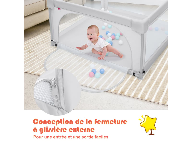 YUENFONG Parc bébé Barrière de sécurité, Grande aire de jeux de