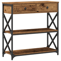 Table Console D'entrée En Bois D'ingénierie - Chêne Sonoma - Dimensions 140x23x75 Cm - Avec Pieds Réglables Et Fixation Murale