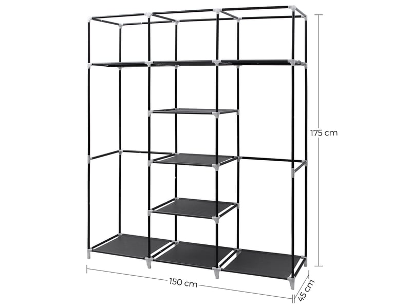 SONGMICS Armoire De Rangement 12 Compartiments Étagère Modulaire En Treillis Métallique Blanc - Grande Capacité 93x31x123 Cm Avec Maillet