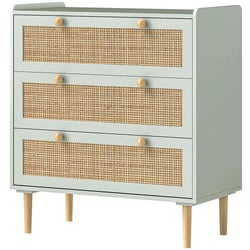 Commode Buffet Eboli Inter Link - 3 Portes 2 Tiroirs Chêne Sonoma Et Blanc - Rangement Élégant
