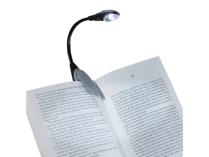 Lampe Pince LED Pour Livre - Portable Et Pliable - Alimentée Par Piles (incluses) - Idéale Pour Lecture Dans Le Noir