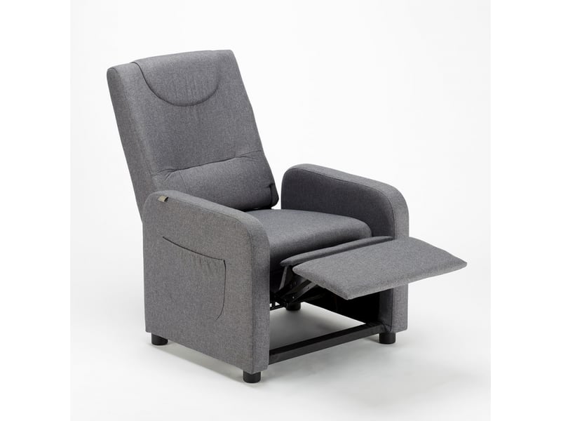 Fauteuil De Relaxation Manuel Athos – Repose-pieds Intégré, Microfibre Gris, Base Tournante, 110 Kg Max - 13