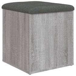 Pouf de rangement pliable avec pieds en bois, repose-pieds en lin