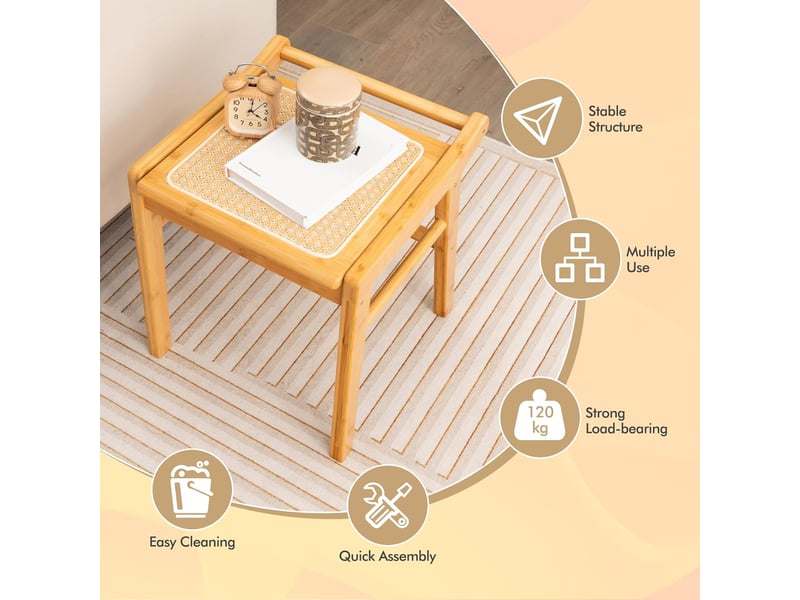 Costway tabouret pouf assis tabouret repose-pieds cube siège pu avec pieds 40*30*24 cm blanc Costway tabouret pouf assis tabouret repose-pieds cube siège pu avec pieds 40*30*24 cm blanc