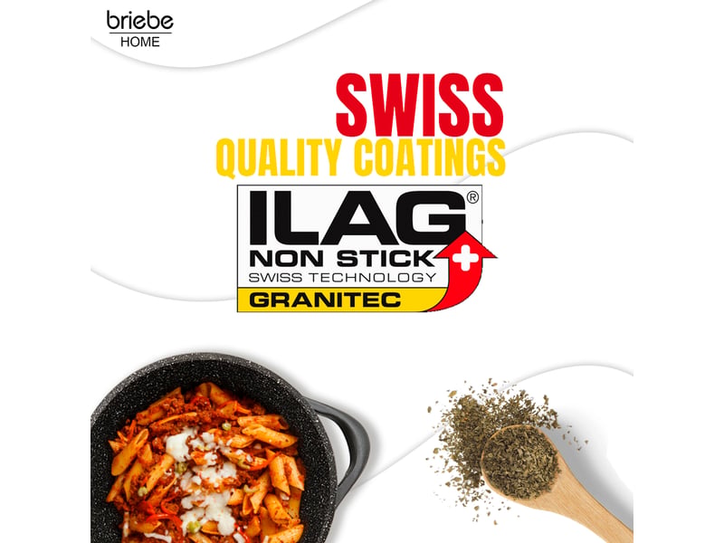 Batterie Cuisine Smile MGK18 - 6 Pièces - Induction - Aluminium Coulé - Antiadhésif
